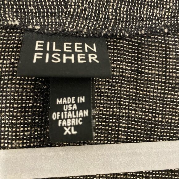 Eileen Fisher Blazer Cardigan XL Linen One Button Relaxed Boho Artsy Coastal - Picture 3 of 7